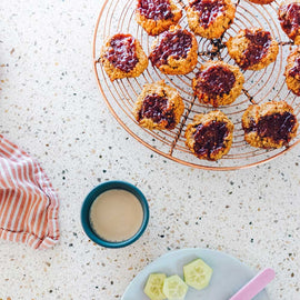 Thumbprint Jam Coconut Cookies